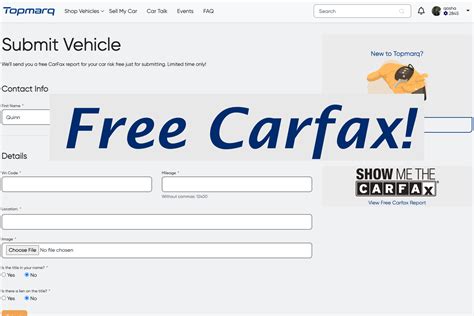 carfax free report